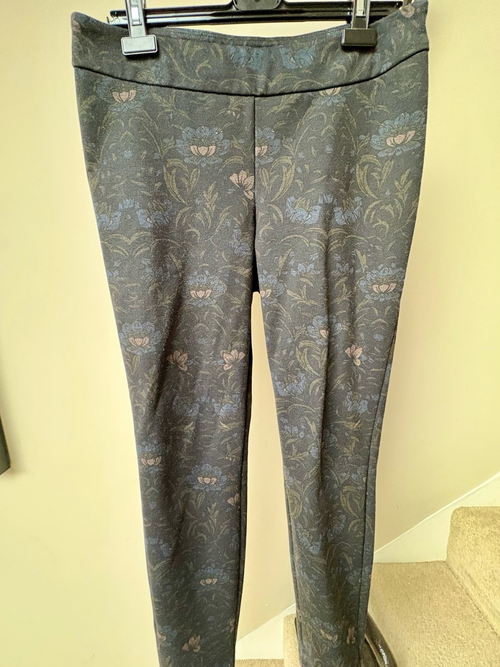 Women’s Floral Print Ponte Slim Pants/dressy leggings